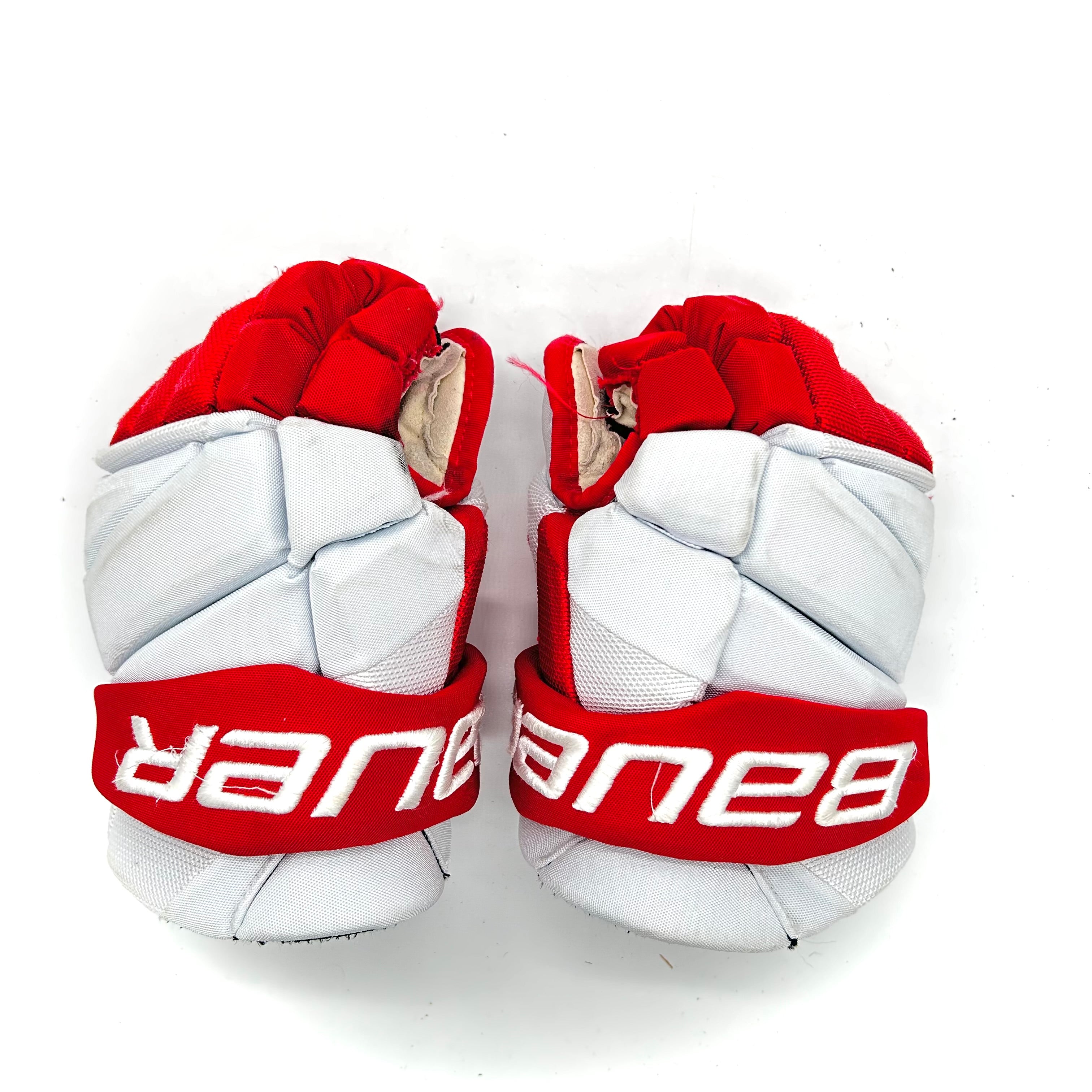 Bauer Vapor Hyperlite - Gants Pro Stock d'occasion (blanc/rouge)